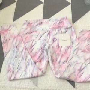 NET PINK MARBLE LEGGINGS
